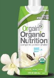 Orgain Organic Nutritional Shake Sweet Vanilla Bean Flavor 11 oz. Carton Ready to Use, 860547000006 - EACH
