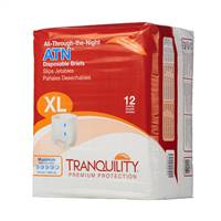 Tranquility ATN Adult Brief Tab Closure X-Large Disposable Heavy Absorbency, 2187 - Pack of 12