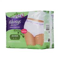 Always Discreet Adult Underwear Pull On Large Disposable Heavy Absorbency, 03700088757 - Pack of 17