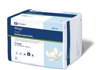 Wings Super Adult Brief Tab Closure X-Large Disposable Heavy Absorbency, 87085 - Pack of 15