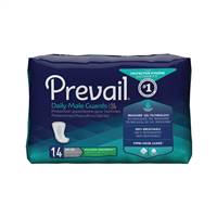 Prevail Daily Male Guards Bladder Control Pad 12-1/2 Inch Length Moderate Absorbency Polymer One Size Fits Most Male Disposable, PV-811 - Pack of 14