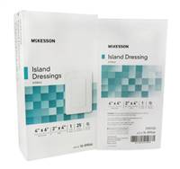 McKesson Adhesive Dressing 4 X 6 Inch Polypropylene / Rayon Rectangle White Sterile, 16-89046 - Case of 100