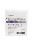 McKesson Composite Barrier Island Dressing Water Resistant 4 X 4 Inch Polypropylene / Rayon 2 X 2 Inch Pad Sterile, 16-89144 - EACH
