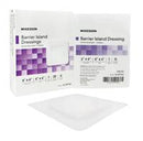 McKesson Composite Barrier Island Dressing Water Resistant 6 X 6 Inch Polypropylene / Rayon 4 X 4 Inch Pad Sterile, 16-89166 - Box of 25