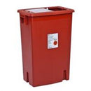 SharpSafety Sharps Container 1-Piece 18-3/4 H X 18-1/4 W X 12-3/4 D Inch 12 Gallon Red Vertical Entry Sliding Lid, 8935 - EACH