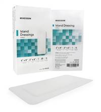 McKesson Adhesive Dressing 4 X 8 Inch Polypropylene / Rayon Rectangle White Sterile, 16-89048 - Box of 25