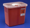 Sharps Container, SharpSafety 1-Piece 10 H X 10-1/2 W X 7-1/4 D Inch 2 Gallon Red Rotor Lid, 8970 - Case of 20