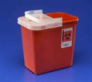 SharpSafety Sharps Container 1-Piece 10 H X 10-1/2 W 7-1/4 D Inch 2 Gallon Red Hinged Lid, 8990SA - CASE OF 20