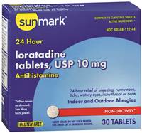 sunmark Allergy Relief 10 mg Strength Tablet , 49348081845 - EACH