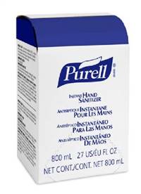Purell Hand Sanitizer 800 mL Ethyl Alcohol Gel Bag-in-Box, 9657-12 - Case of 12
