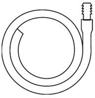 Hollister Extension Tubing 18 Inch L, 11/32 Inch ID, Oval, Kink Resistant, With Connector, 9345 - EACH
