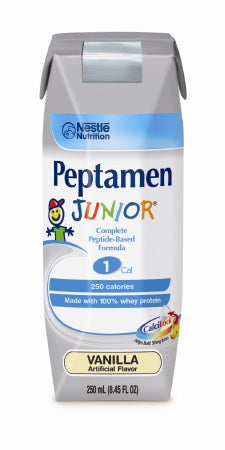 Peptamen Junior 1 Cal Formula, 250 ml, 8.45 oz., Vanilla, by Nestle - Case of 24