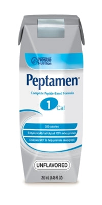 Peptamen 1 Cal Formula, Unflavored, 250 ml, 8.45 oz., by Nestle - Case of 24
