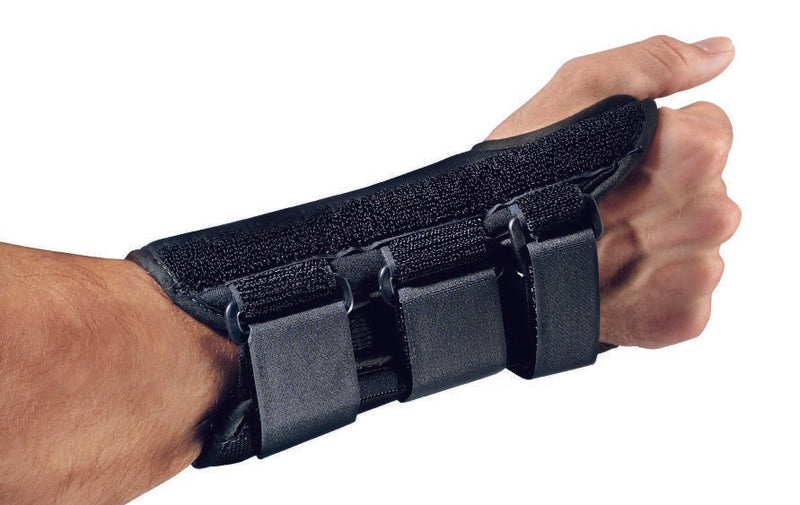 Wrist Splint ProCare ComfortForm Palmar Stay, Aluminum/Foam/Lycra, Black, Right Hand, Small, DJO 79-87283, 1 Count