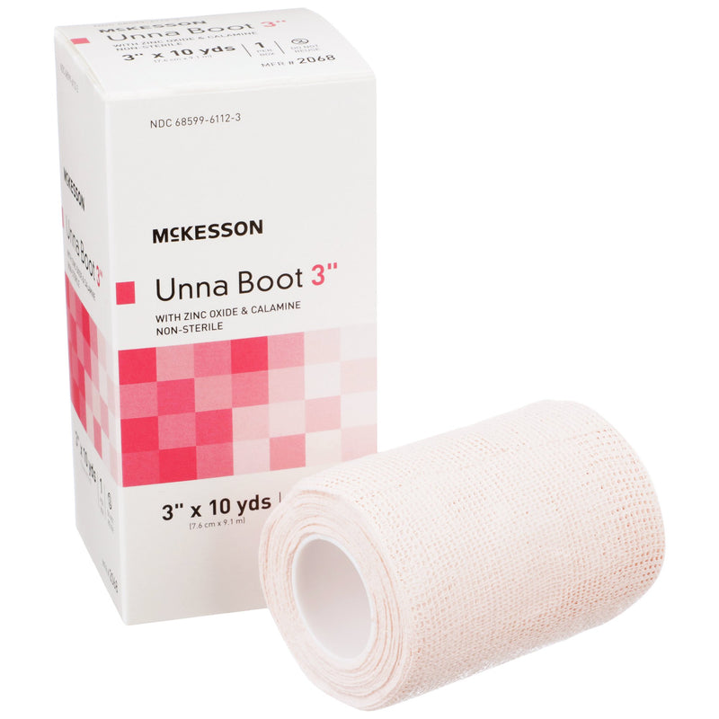 McKesson Unna Boot with Calamine and Zinc Oxide, 3 Inch x 10 Yard, McKesson Brand 2068, 1 Count