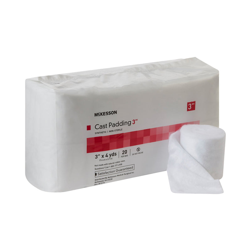 McKesson White Polyester Cast Padding, 3 Inch x 4 Yard, McKesson Brand 16-CP3, 20 Count