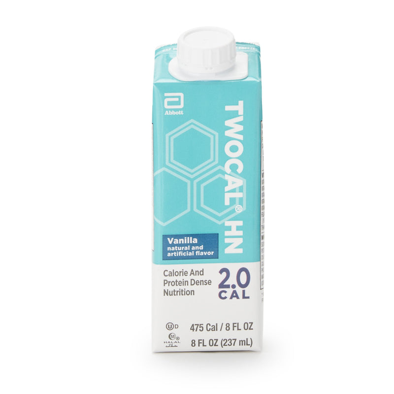 Twocal HN Vanilla Oral Supplement / Tube Feeding Formula, 8 oz. Carton, Abbott Nutrition 64809, 1 Count