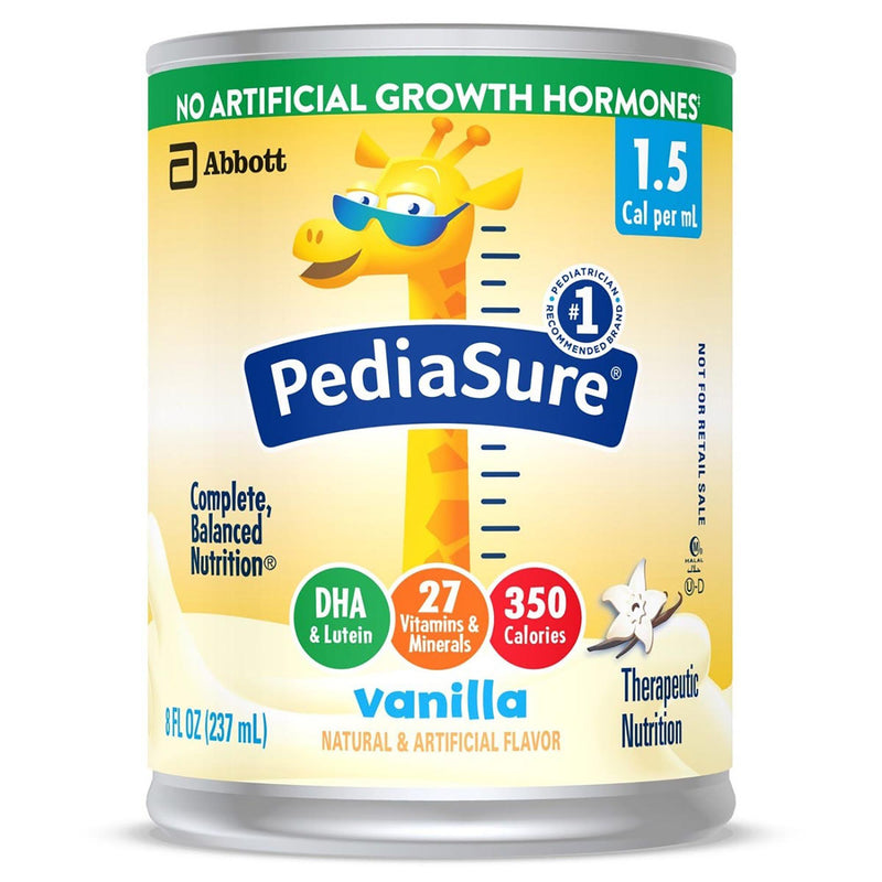 PediaSure 1.5 Cal Vanilla Pediatric Oral Supplement / Tube Feeding Formula, 8 oz. Can, Abbott Nutrition 67378, 1 Count