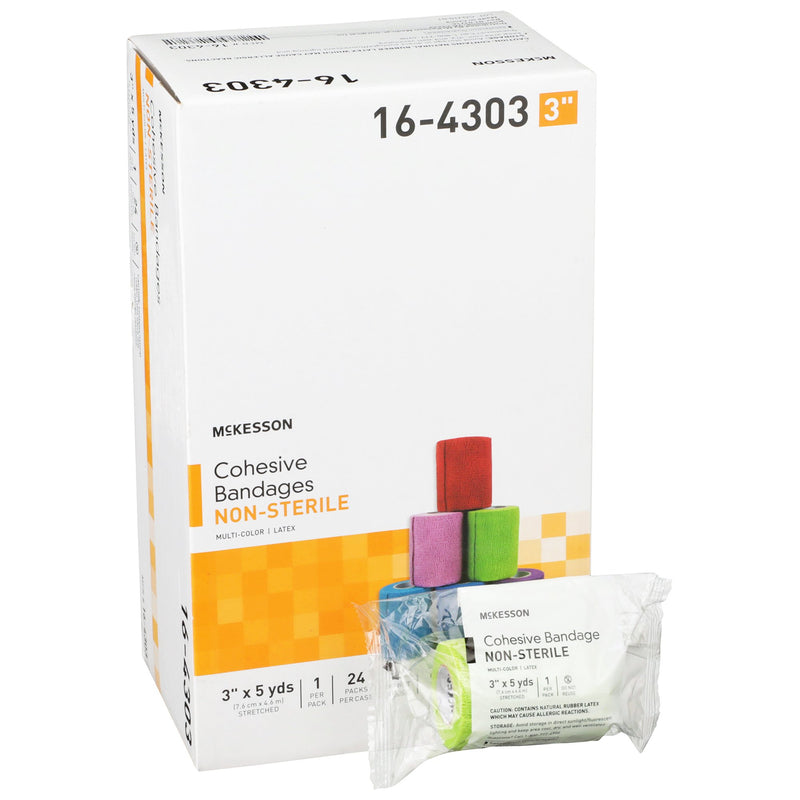 McKesson Self-adherent Closure Cohesive Bandage, 3 Inch x 5 Yard, McKesson Brand 16-4303, 1 Count
