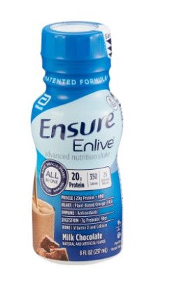 Ensure Enlive Advanced Nutrition Shake, Chocolate, 8 Ounce Bottle, Abbott 64283 - Case of 24