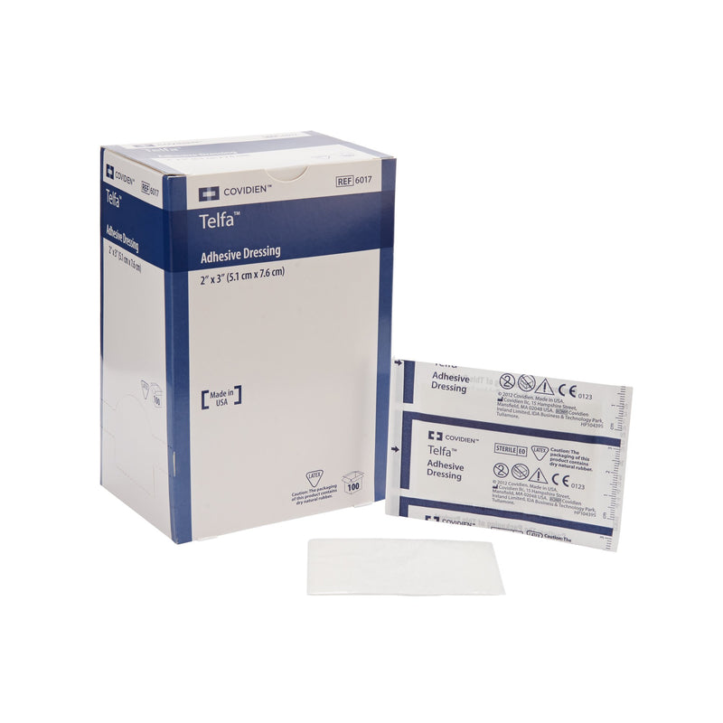 Telfa White Adhesive Dressing, 2 x 3 Inch, Cardinal 6017, 1 Count