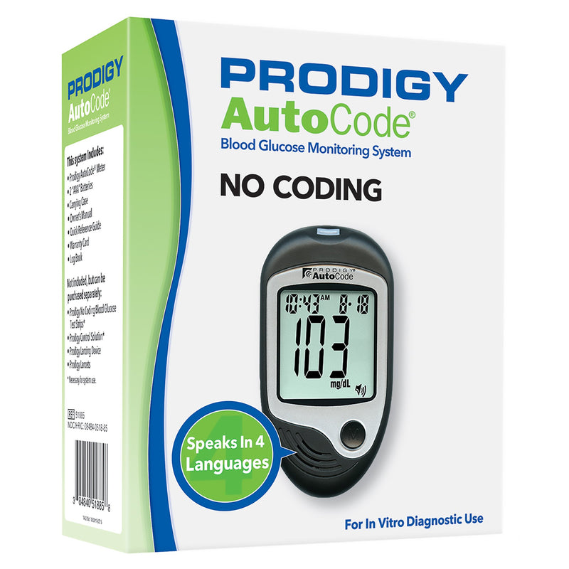 Prodigy AutoCode Blood Glucose Monitory System, Prodigy Diabetes Care 51885, 10 Count