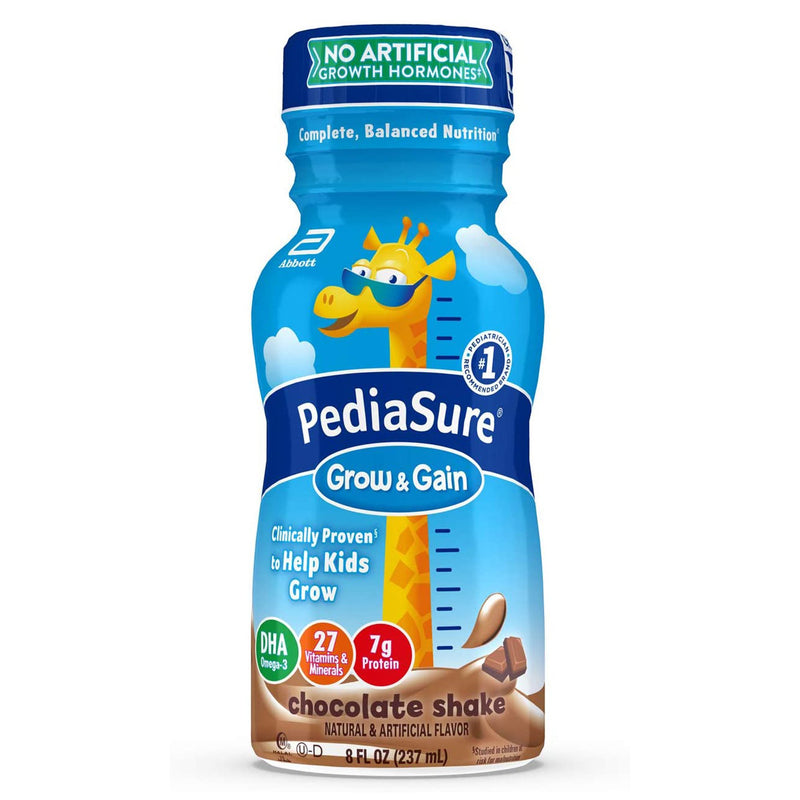 PediaSure Grow & Gain Chocolate Pediatric Oral Supplement, 8 oz. Bottle, Abbott Nutrition 58058, 1 Count