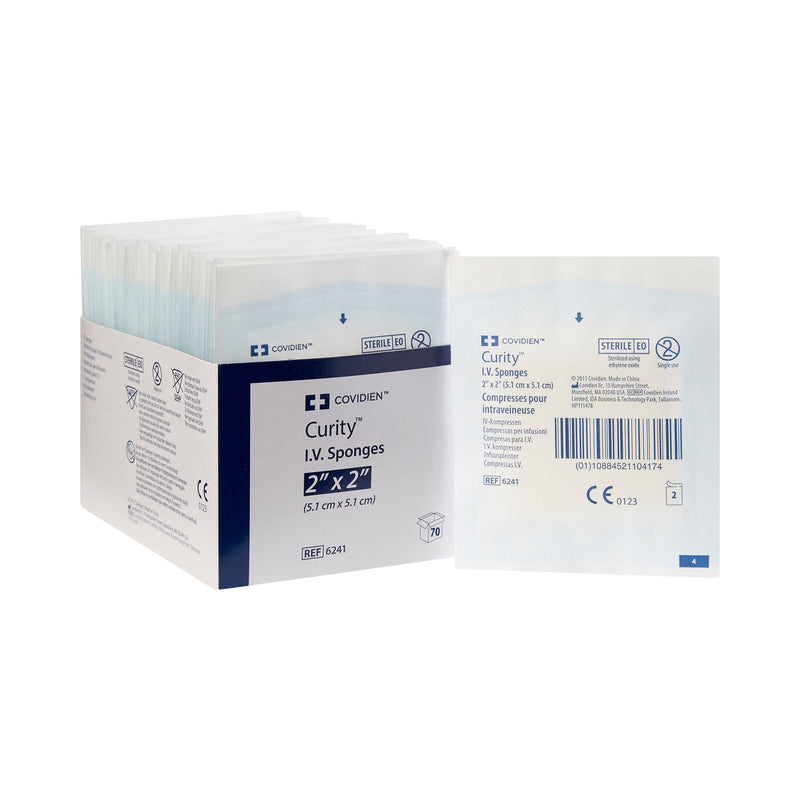 Curity I.V. / Drain Split Dressing, 2 x 2 Inch, Cardinal 6241, 1 Count