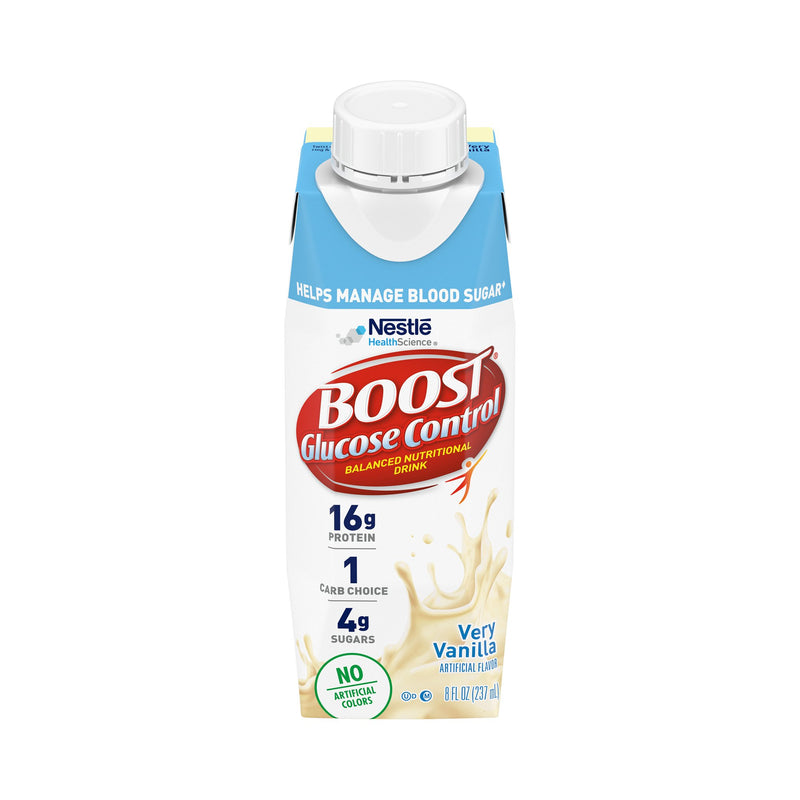 Boost Glucose Control Vanilla Oral Supplement, 8 oz. Carton, Nestle Healthcare Nutrition 00043900661100, 24 Count