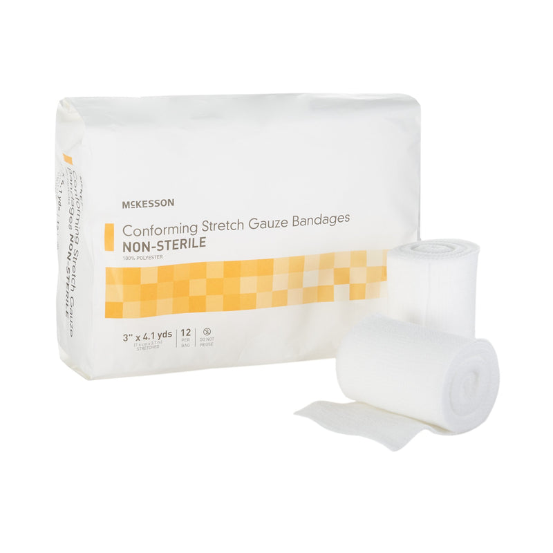McKesson NonSterile Conforming Bandage, 3 Inch x 4-1/10 Yard, McKesson Brand 16-012, 12 Count