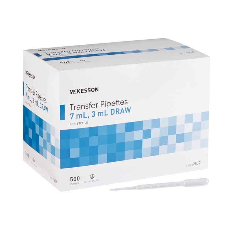 McKesson 7.5 mL Non-Sterile LDPE Transfer Pipette, McKesson Brand 559, 10 Count