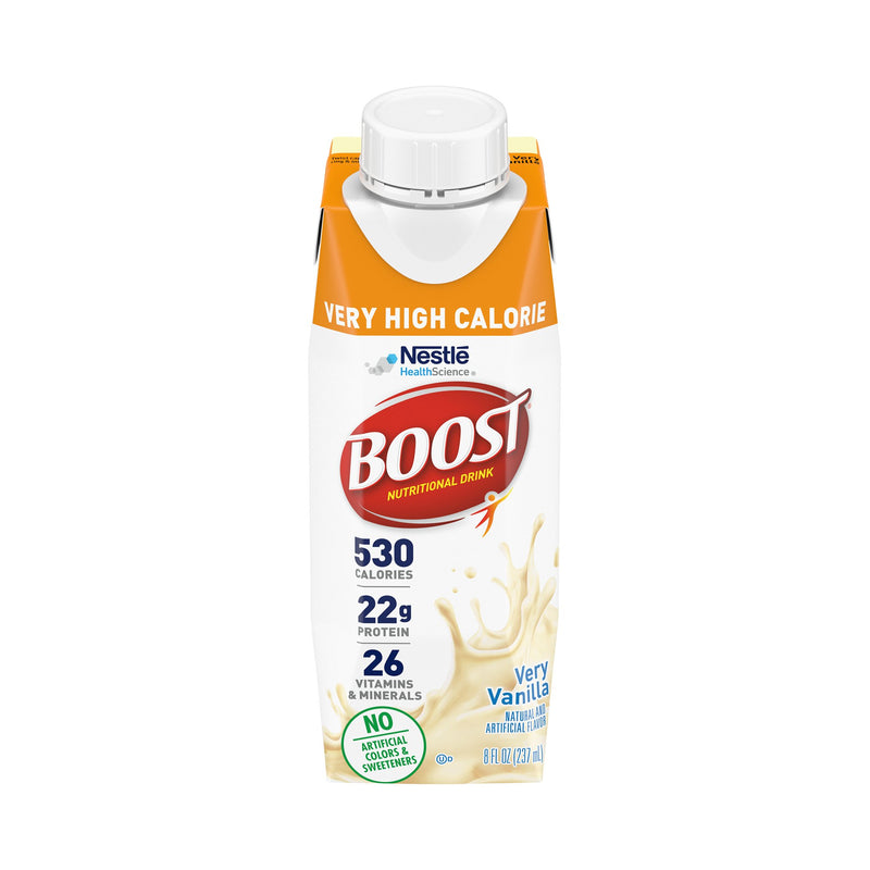Boost Very High Calorie Vanilla Oral Supplement, 8 oz. Carton, Nestle Healthcare Nutrition 00043900894348, 24 Count