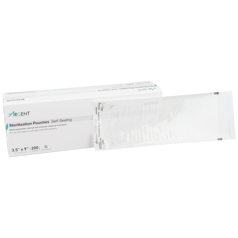 McKesson Argent Sure-Check Sterilization Pouch, 3½ x 9 Inch, McKesson Brand 73-SSP381, 10 Count