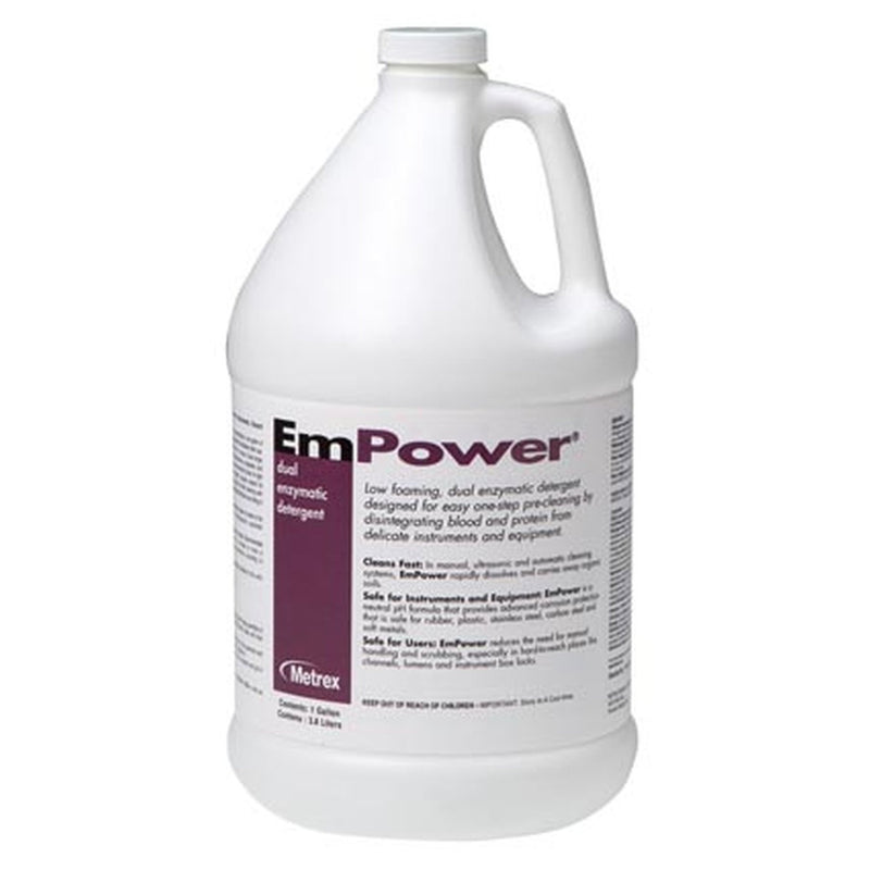 EmPower Dual Enzymatic Instrument Detergent, 1 gal Jug, Metrex Research 10-4100, 4 Count