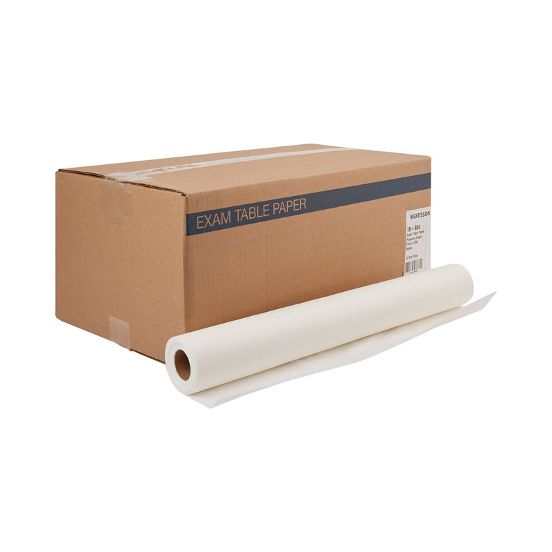 McKesson Crepe Table Paper, 21 Inch x 125 Foot, White, McKesson Brand 18-804, 1 Count