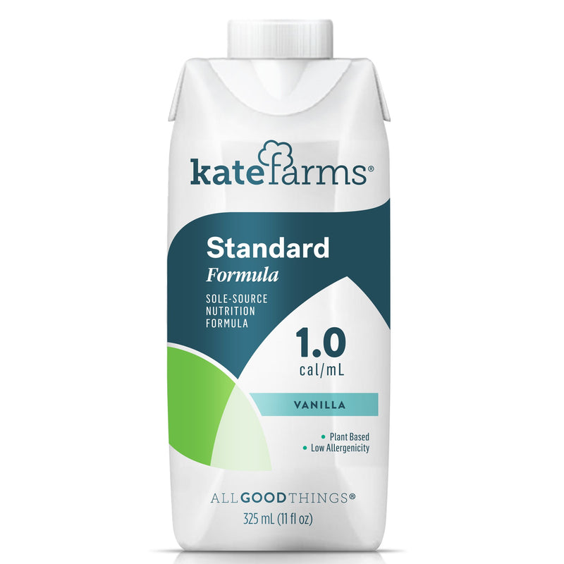 Kate Farms Standard 1.0 Vanilla Oral Supplement / Tube Feeding Formula, 11 oz. carton, Kate Farms 851823006683, 12 Count