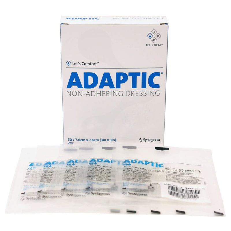 Adaptic Impregnated Nonadherent Dressing, 3 x 3 Inch, 3M Systagenix/KCI 2012, 600 Count