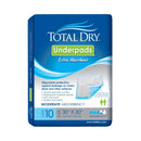 TotalDry Incontinence Underpads, Heavy Absorbency, Disposable, Blue, 30 X 30 Inch, Secure Personal Care Products SP113010, 100 Count