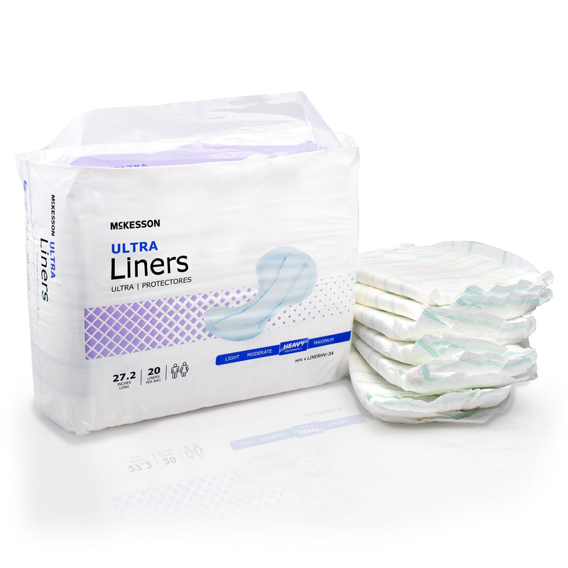 McKesson Ultra Incontinence Liner, McKesson Brand LINERHV-34, 20 Count