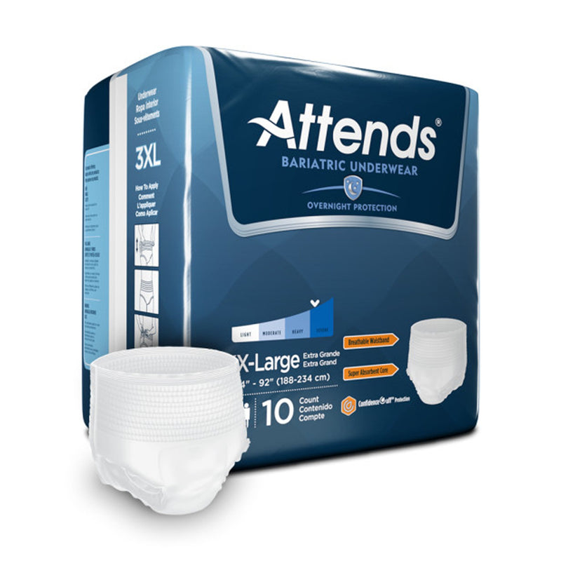 Attends Absorbent Underwear, 3X-Large, Attends Healthcare Products AU60, 10 Count