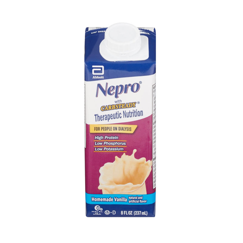 Nepro with Carbsteady Oral Supplement, Vanilla, 8-oz Carton, Abbott Nutrition 64803, 1 Count