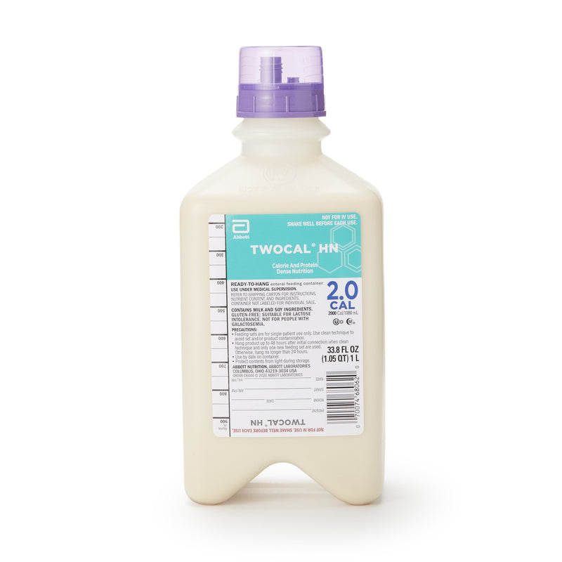 TwoCal HN Ready to Hang Tube Feeding Formula, 1 Liter, Abbott Nutrition 68048, 8 Count