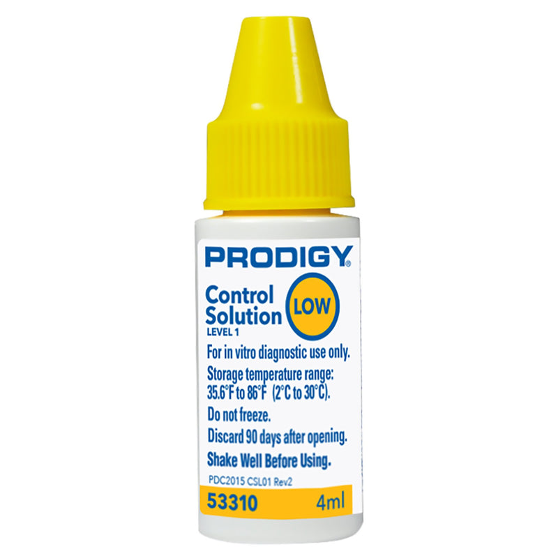 Prodigy Blood Glucose Control Solution, Low Level, Prodigy Diabetes Care 53310, 1 Count