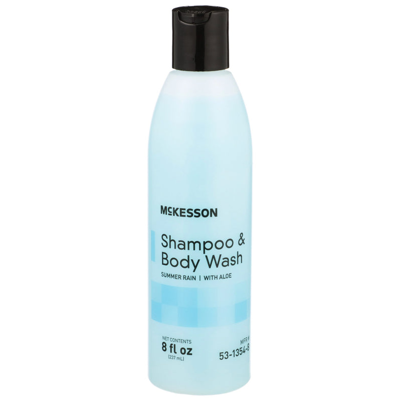 McKesson 2-in-1 Shampoo and Body Wash, Flip-Top Bottle, 8 oz, Summer Rain Scent, McKesson Brand 53-1354-8, 1 Count