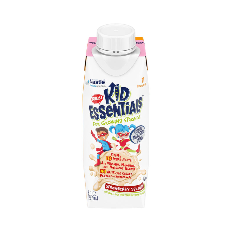 Boost Kid Essentials Strawberry Pediatric Oral Supplement, 8 oz. Carton, 24 per Case, Nestle Healthcare Nutrition 00043900285740, 24 Count