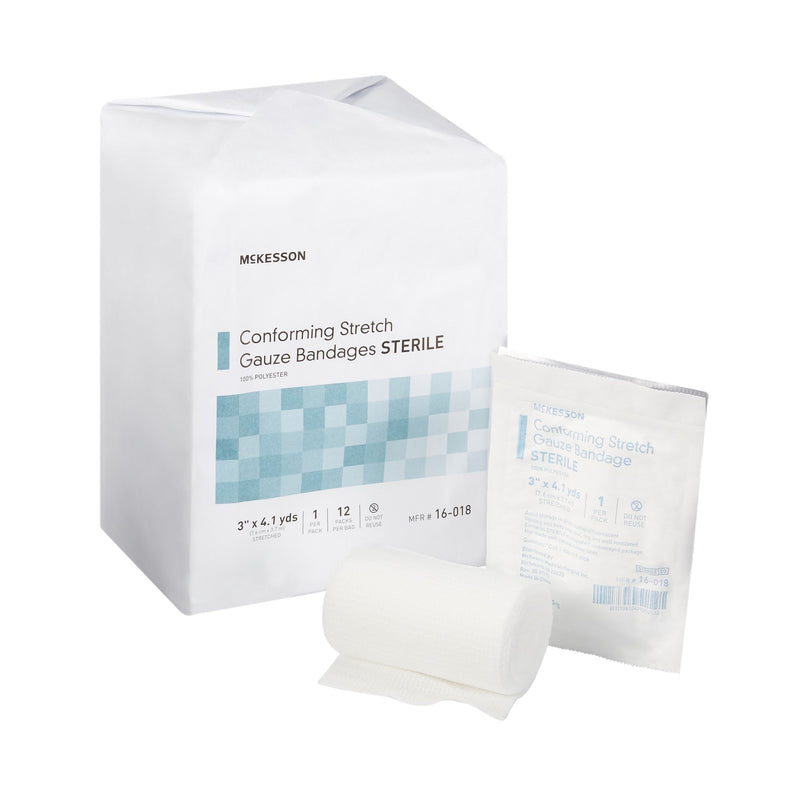 McKesson Sterile Conforming Bandage, 3 Inch x 4-1/10 Yard, McKesson Brand 16-018, 1 Count