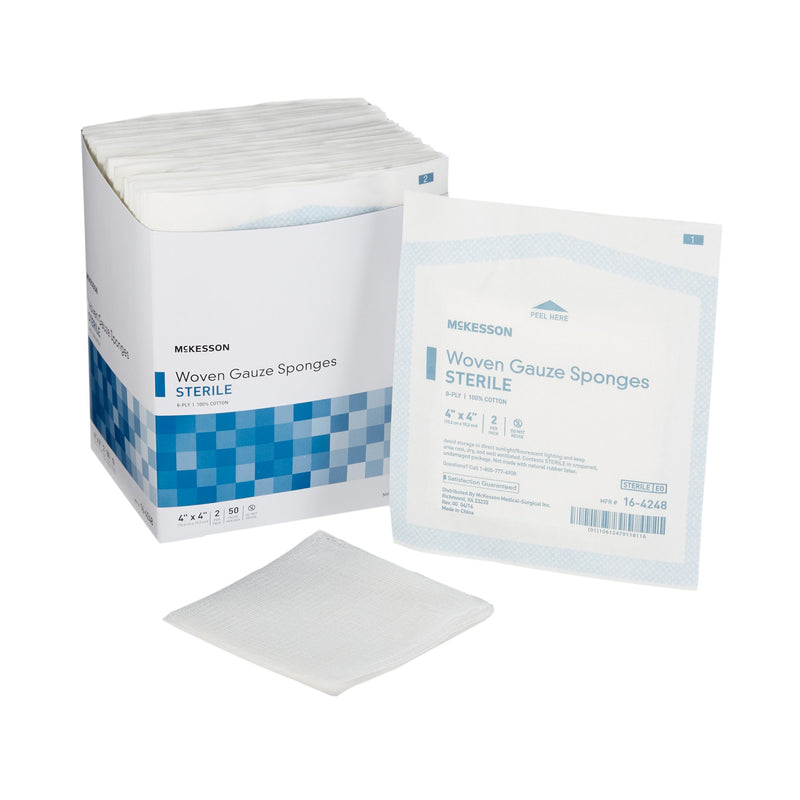 McKesson Sterile Gauze Sponge, 4 x 4 Inch, McKesson Brand 16-4248, 1 Count