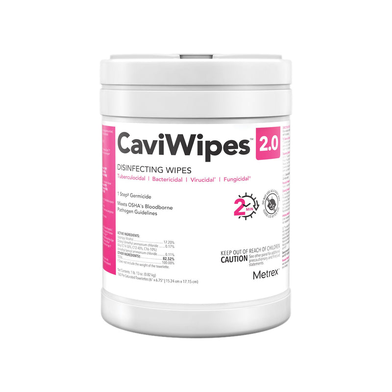 CaviWipes 2.0 Disinfecting Wipes, Metrex Research 14-1100, 12 Count