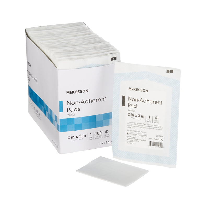 McKesson Non-Adherent Dressing, 2 x 3 Inch, McKesson Brand 16-4292, 1 Count