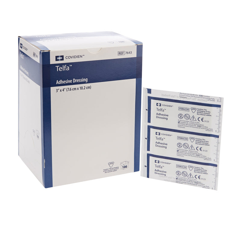 Telfa Adhesive Dressing, 3 x 4 Inch, Cardinal 7643, 1 Count